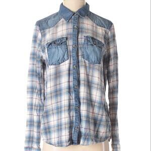 Life in Progress plaid button up shirt